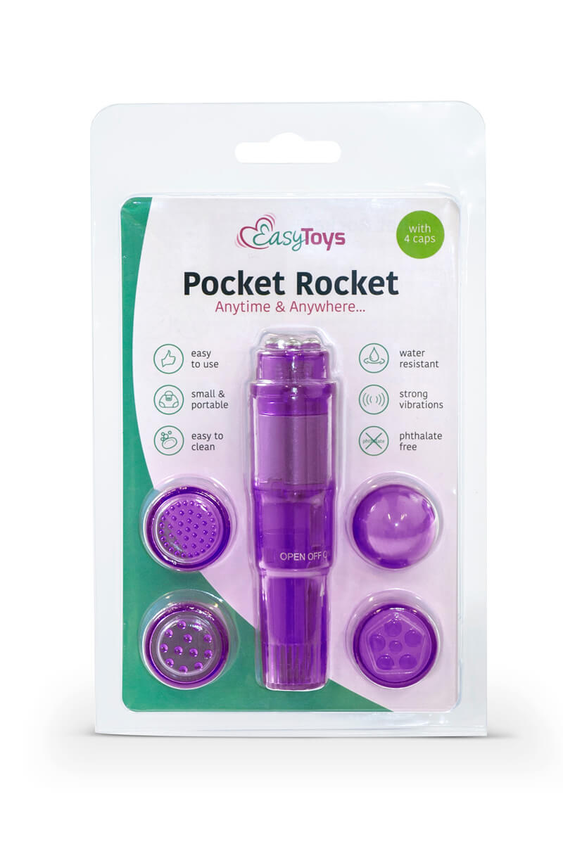 Easytoys Pocket Rocket - vibrátoros szett - lila (5 részes) Mini vibrátor (rezgő) kép