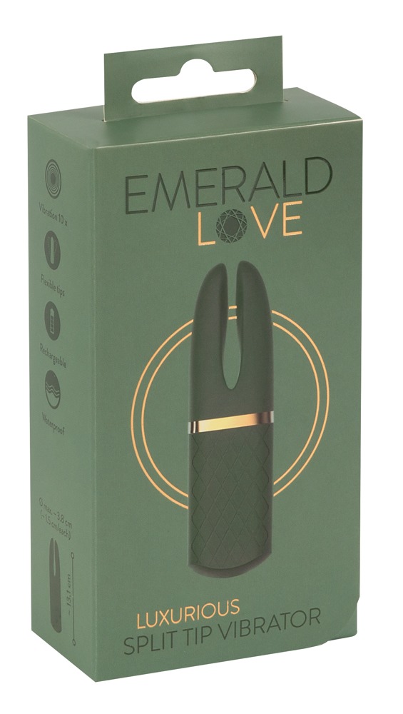 Emerald Love - akkus, vízálló csikló vibrátor (zöld) kép