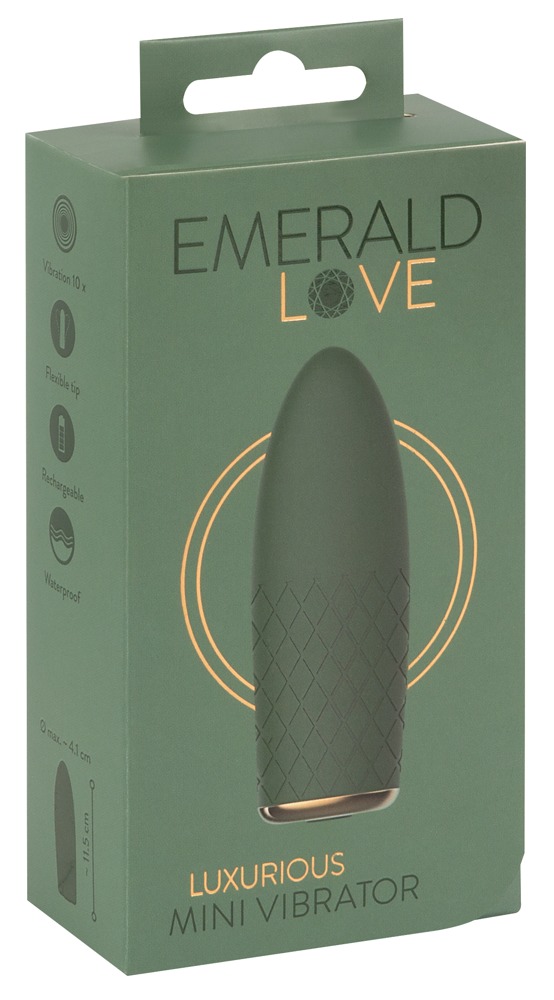 Emerald Love - akkus, vízálló mini vibrátor (zöld) kép