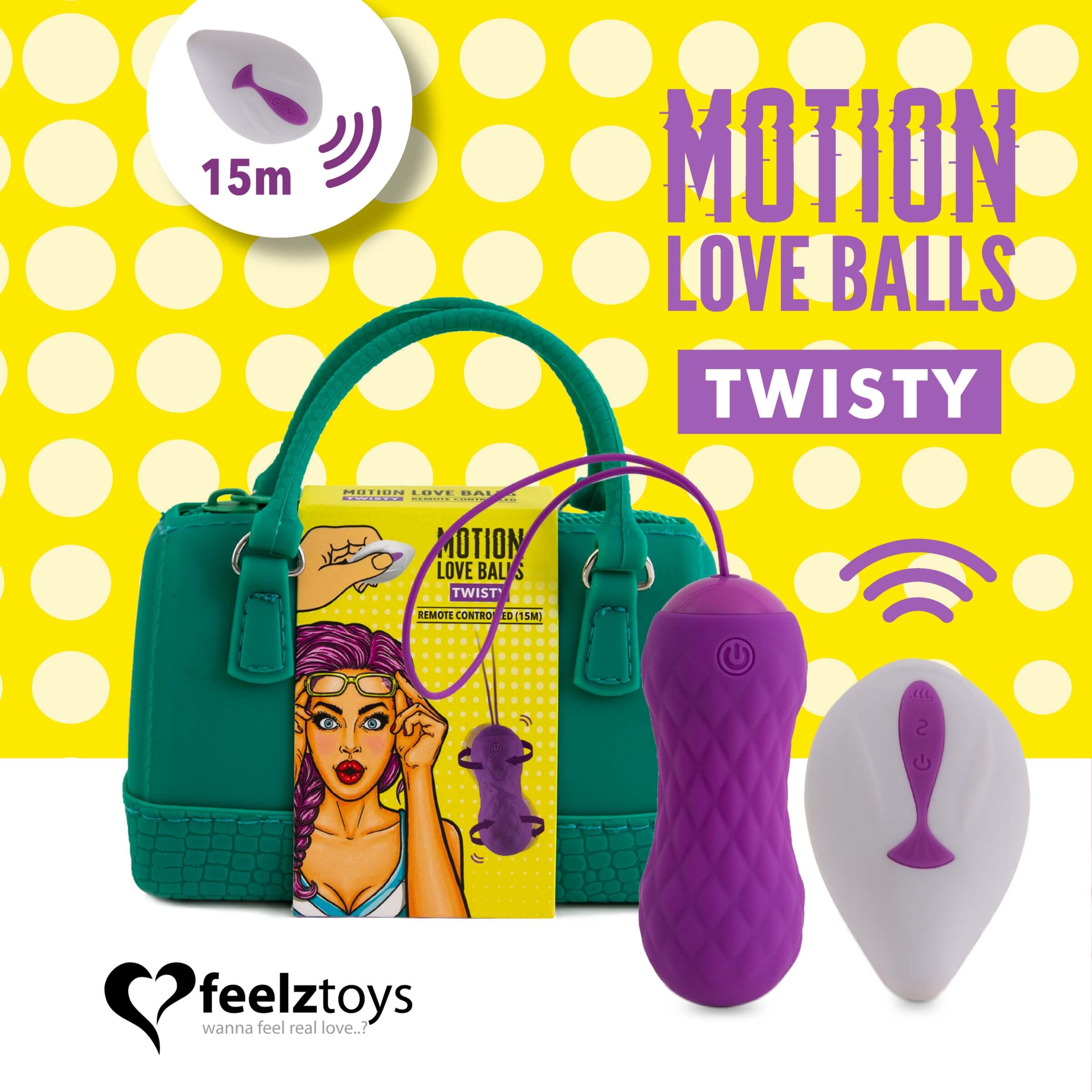 FEELZTOYS Twisty - akkus, rádiós, vízálló, forgó vibrációs tojás (lila) Kéjgolyók, tojás vibrátorok kép
