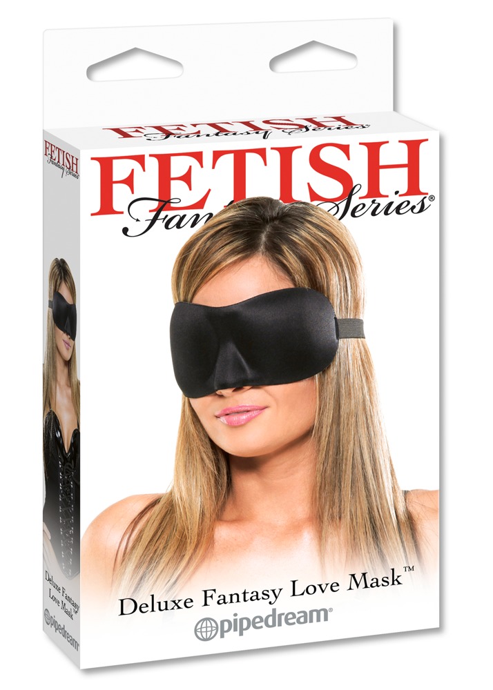 Fetish Deluxe Fantasy - széles, puha szemmaszk (fekete) kép