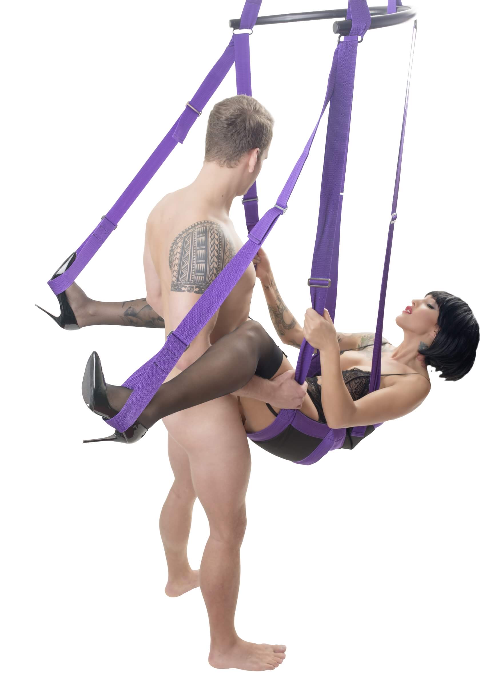 Fuck Swing - szexhinta ülőkével (lila-fekete) Erotika pároknak kép