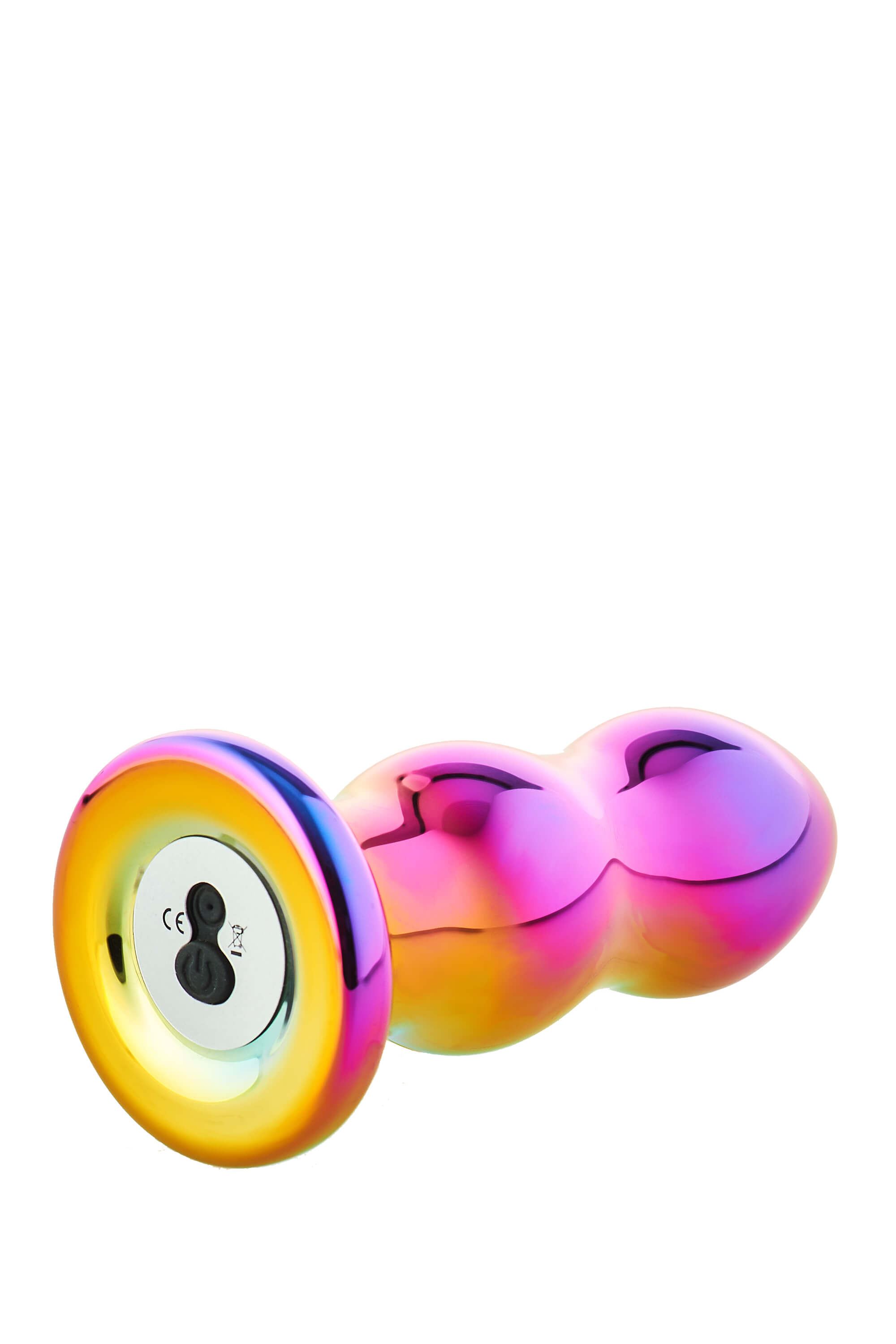 Glamour Glass - hullámos, rádiós, üveg anál vibrátor (színes) Dildó, vibrátor, butt-plug kép