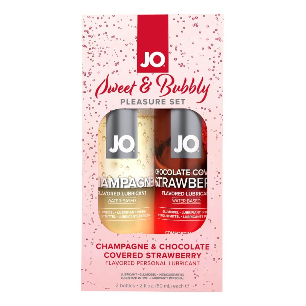 JO System Sweet & Bubble - ízes síkosító szett - pezsgő-csokis eper (2 db) Síkosító, masszázs olaj kép