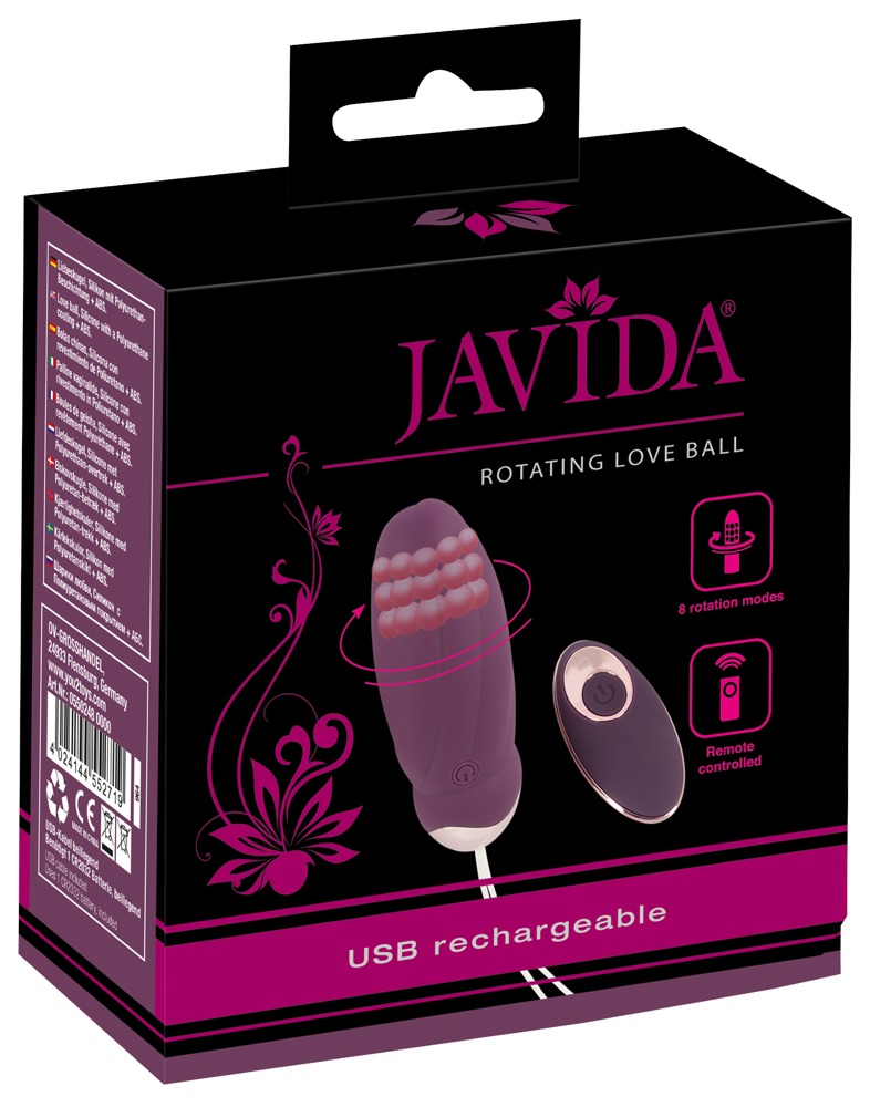 Javida - akkus, rádiós, forgó gyöngyös vibrotojás (lila) kép