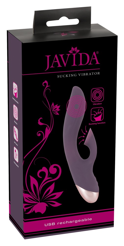 Javida - akkus, vízálló, csiklószívós vibrátor (lila) kép