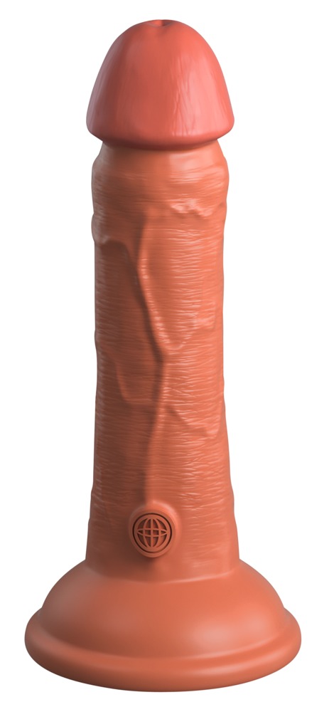 King Cock Elite 6 - tapadótalpas, élethű dildó (15 cm) - sötét Dildók (nem rezgő) kép