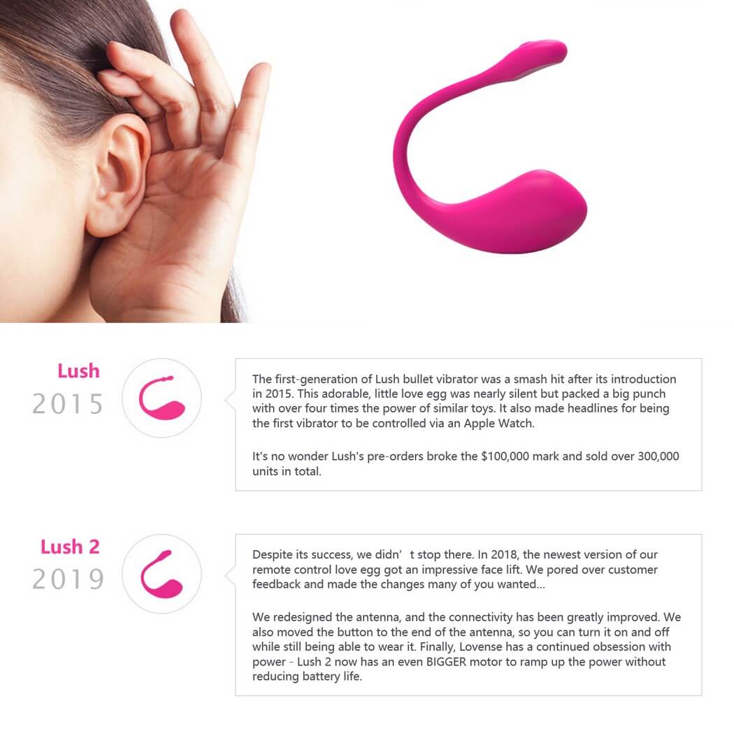 LOVENSE Lush 2 - újratölthető okos vibrotojás (pink) Vibrátorok (rezgő vibrátor) kép