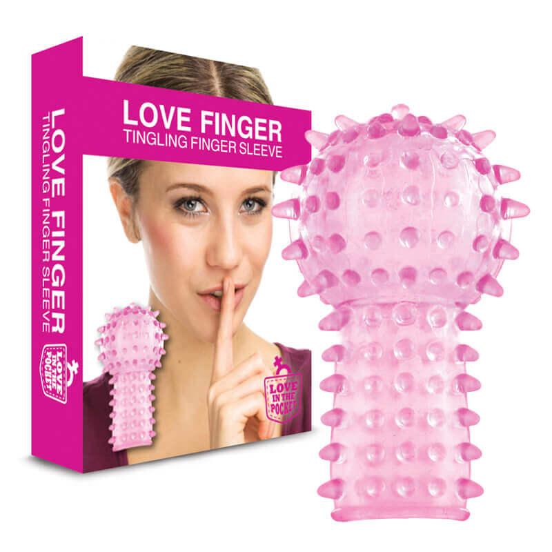 Love in the Pocket - tüskés ujjfeltét (pink) Klitorisz izgatók kép