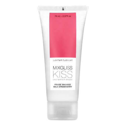 Mixgliss Kiss Wild - vízbázisú síkosító - eper (70 ml) kép