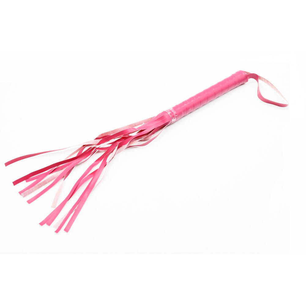 Műbőr korbács - pink (42 cm) kép