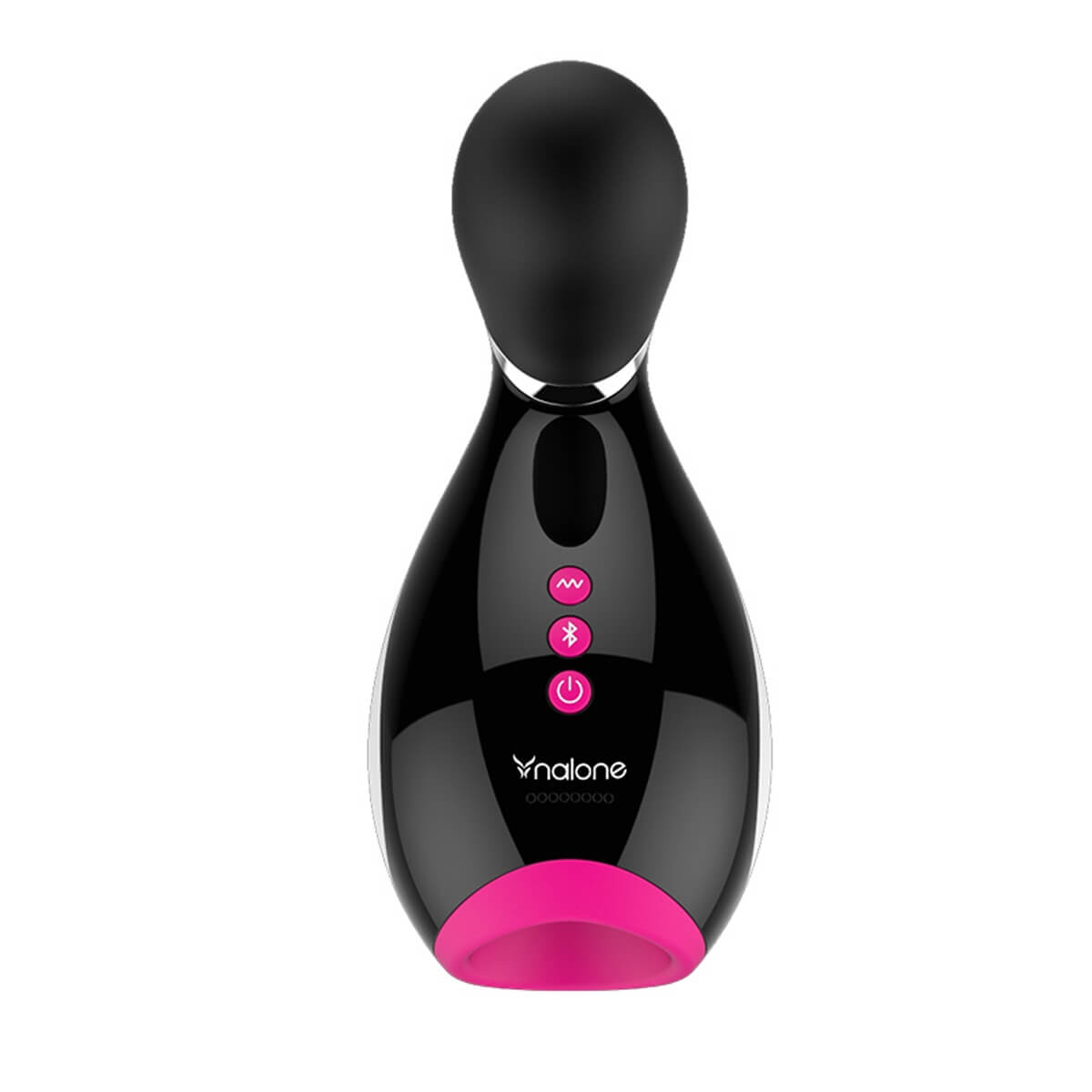 Nalone Oxxy - okos vibráló kényeztető ajkak (fekete-pink-fehér) kép