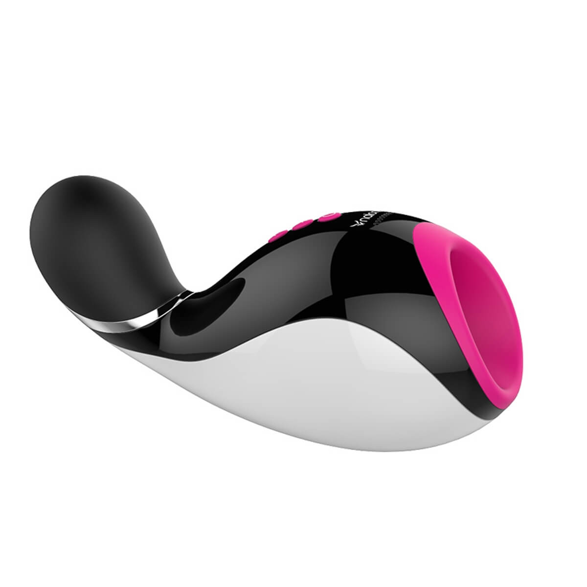 Nalone Oxxy - okos vibráló kényeztető ajkak (fekete-pink-fehér) Ajkak, szájak kép
