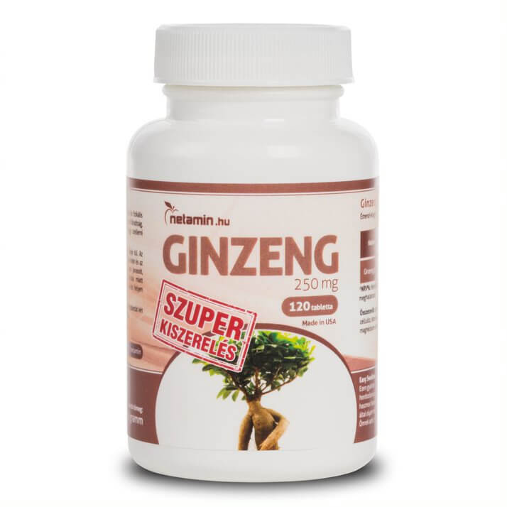 Netamin Ginzeng 250mg - étrendkiegészítő kapszula (40 db) kép