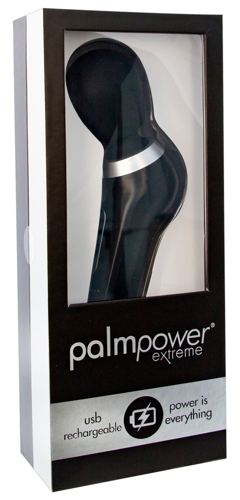 PalmPower Extreme Wand - akkus masszírozó vibrátor (fekete) kép