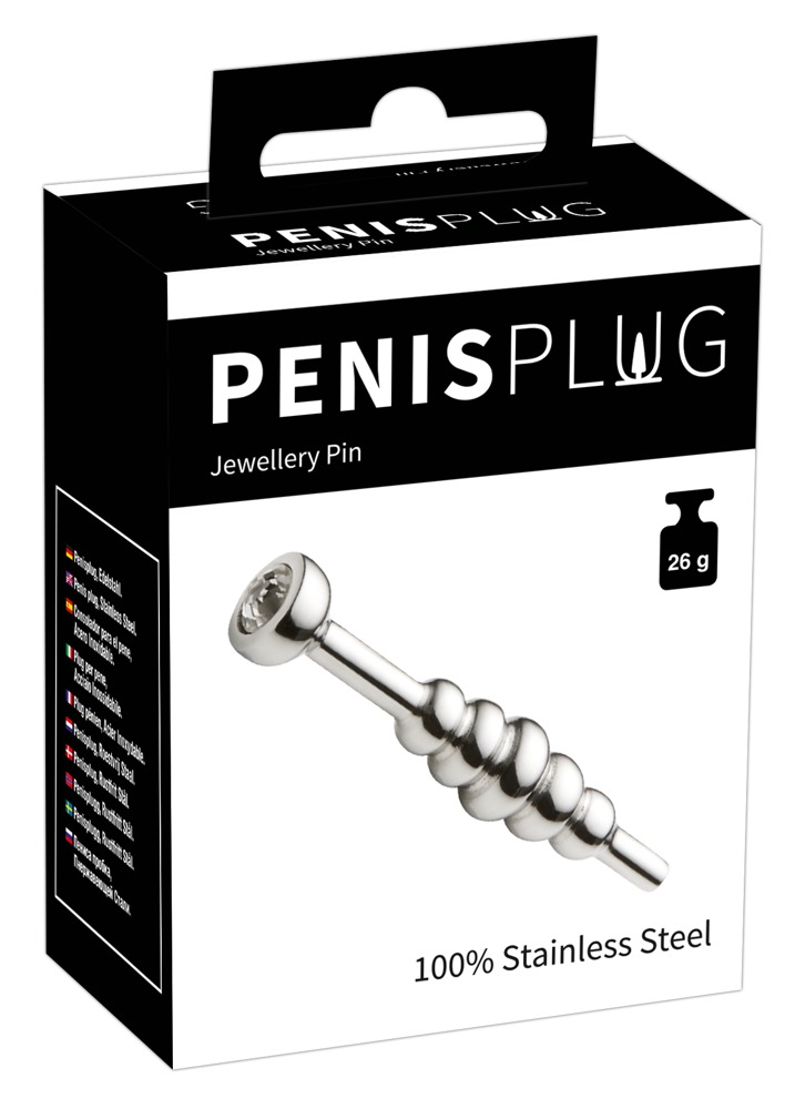 Penisplug Jewellery - acél húgycsőtágító ékszer (0,5-1,3 cm) kép