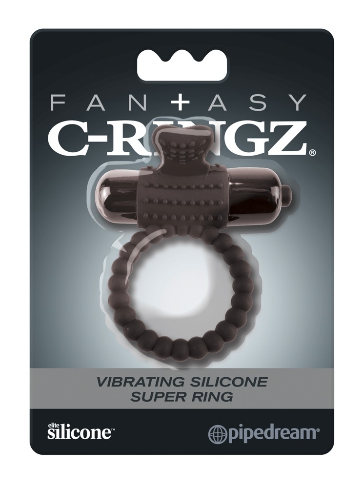 Pipedrem Fantasy C-Ringz - vibrációs péniszgyűrű (fekete) kép