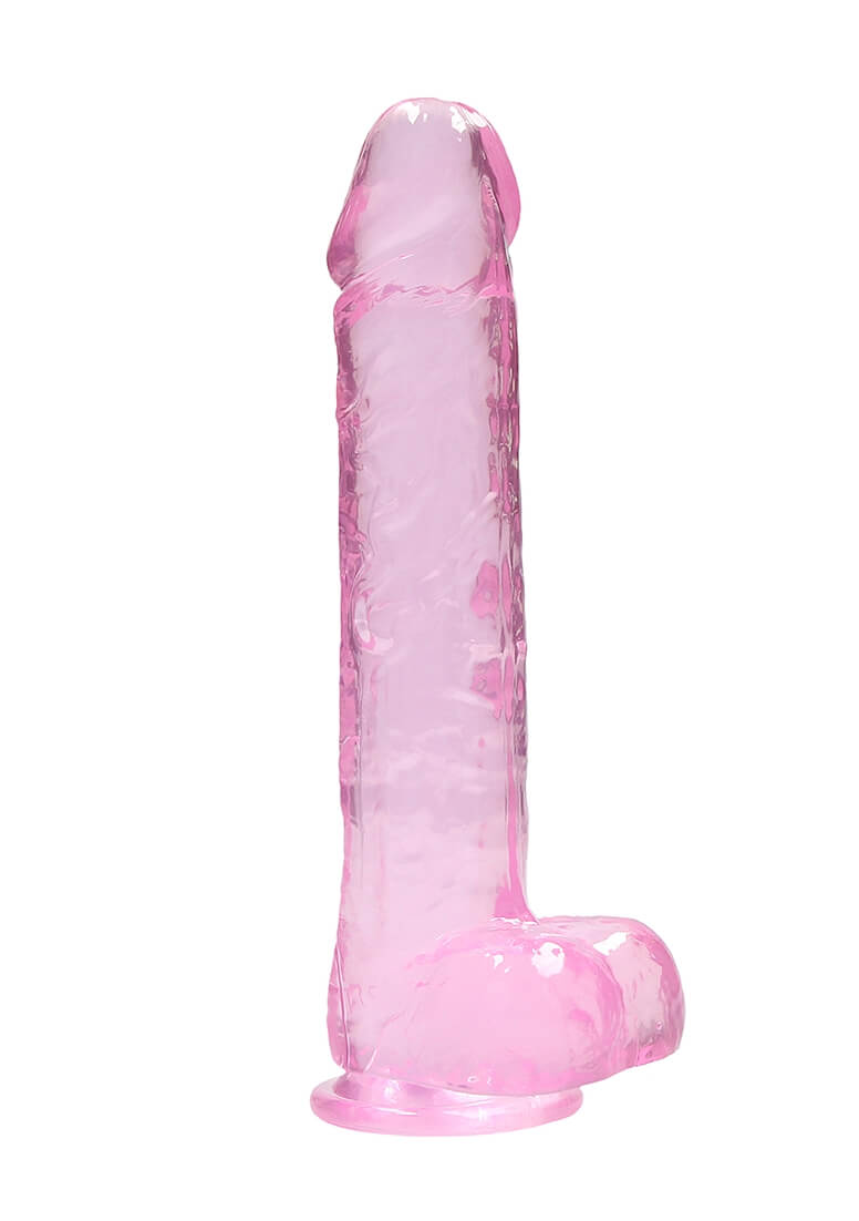 REALROCK - áttetsző élethű dildó - pink (22 cm) Dildók (nem rezgő) kép