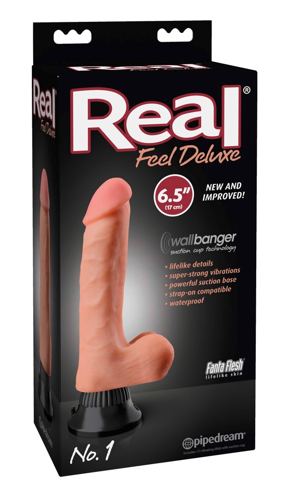 Real Feel Deluxe No.1 - herés, élethű vibrátor (natúr) kép