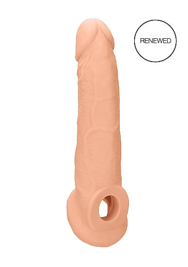 RealRock Penis Sleeve 9 - péniszköpeny (21,5 cm) - natúr kép