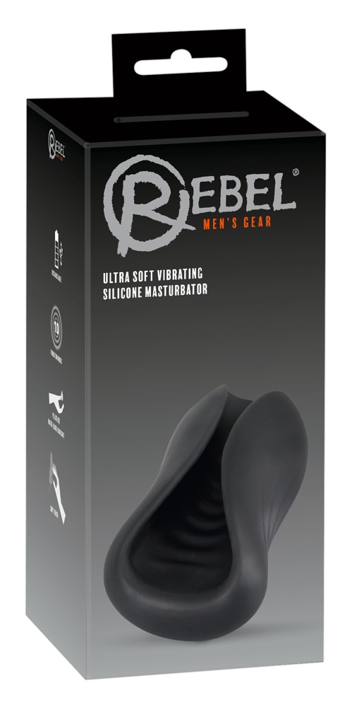 Rebel - akkus, szilikon péniszvibrátor (fekete) kép