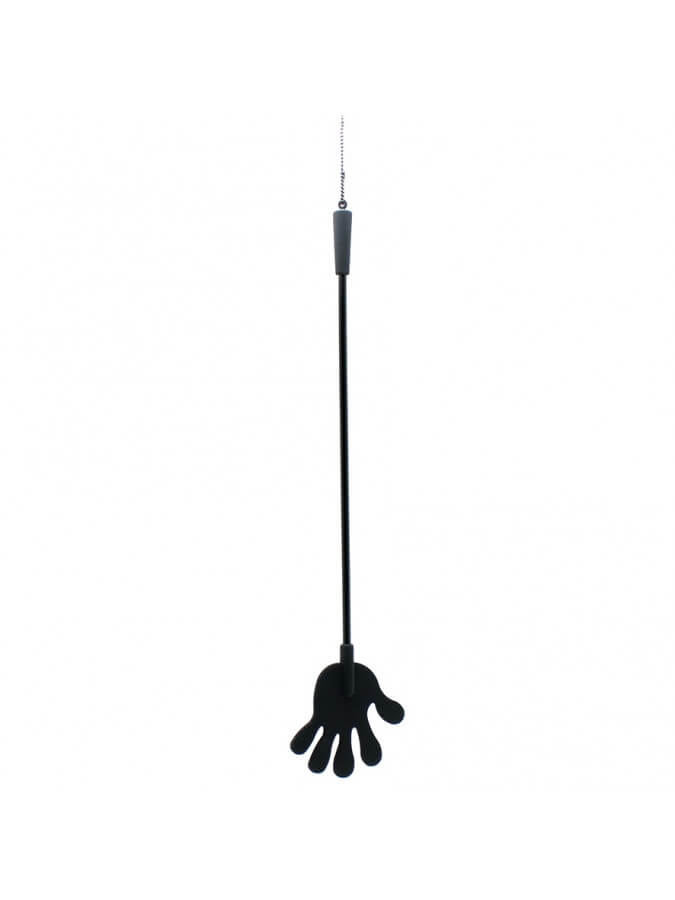 Rimba - szilikon lovaglópálca kezecskével - 40 cm (fekete) kép