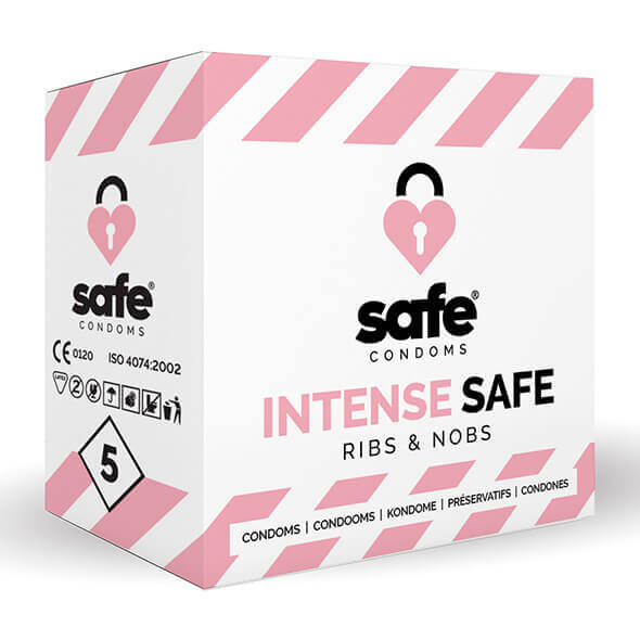 SAFE Intense Safe - bordázott-pontozott óvszer (5 db) kép