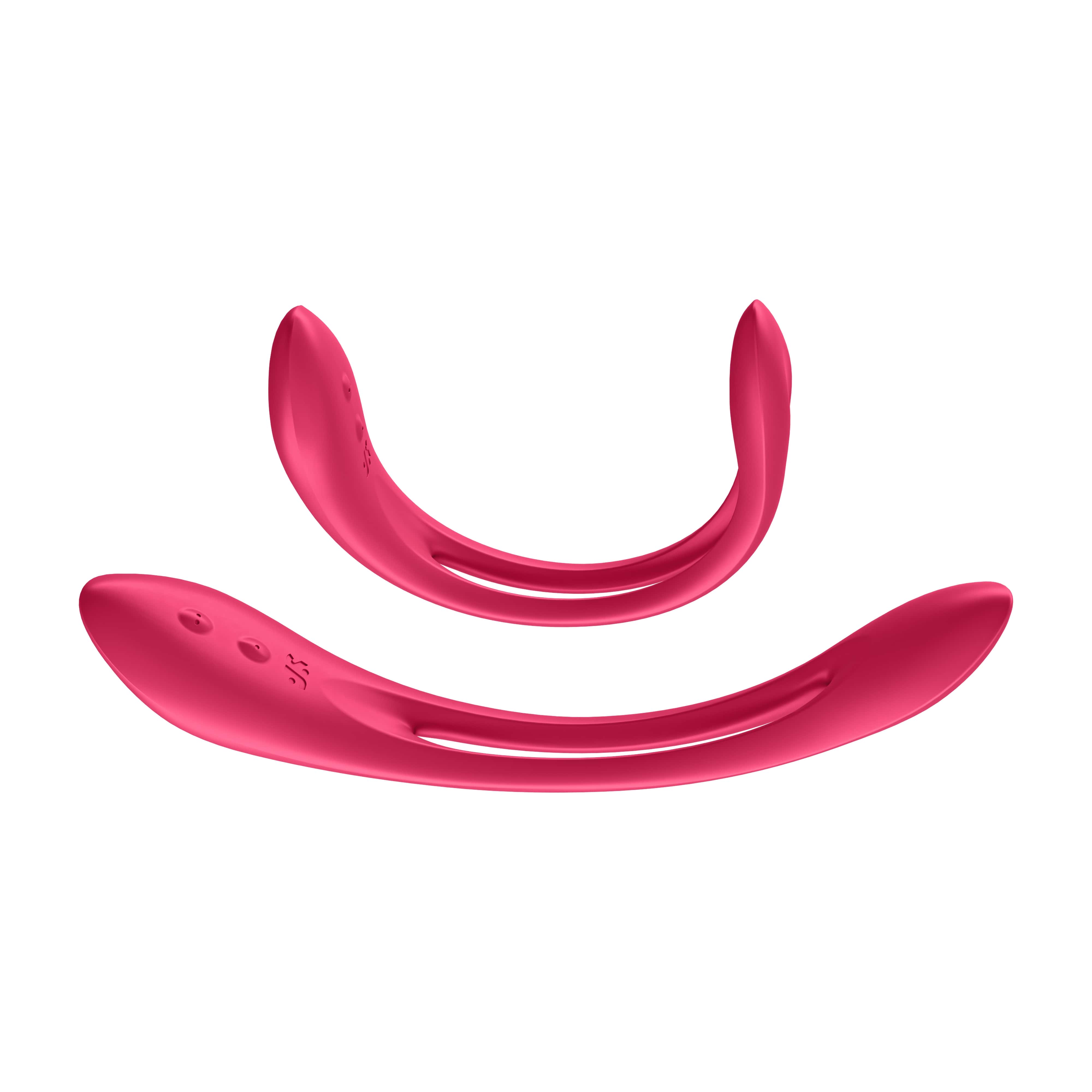 Satisfyer Elastic Joy - akkus, flexibilis párvibrátor (piros) Vibrátorok (rezgő vibrátor) kép