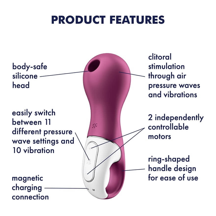 Satisfyer Lucky Libra - akkus, vízálló csiklóizgató vibrátor (lila) Klitorisz izgatók kép