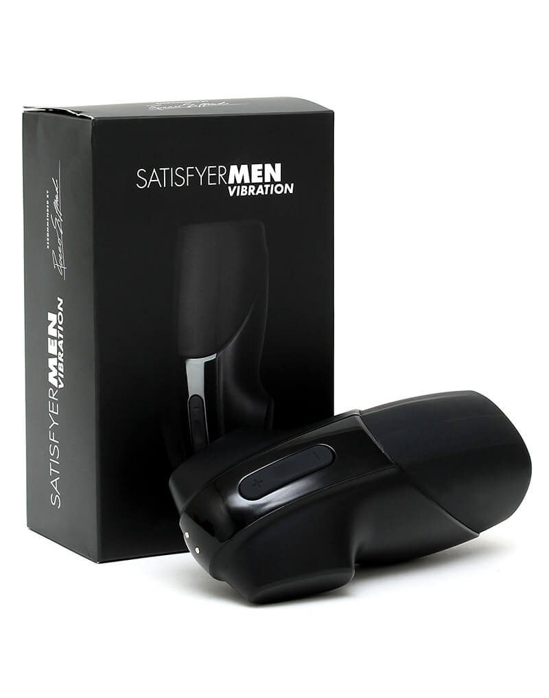 Satisfyer Men - akkus, extra erős makk vibrátor (fekete) kép