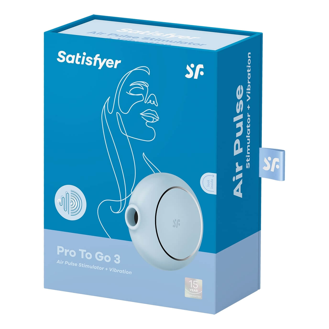 Satisfyer Pro To Go 3 - akkus, csiklóizgató vibrátor (kék) Klitorisz izgatók kép