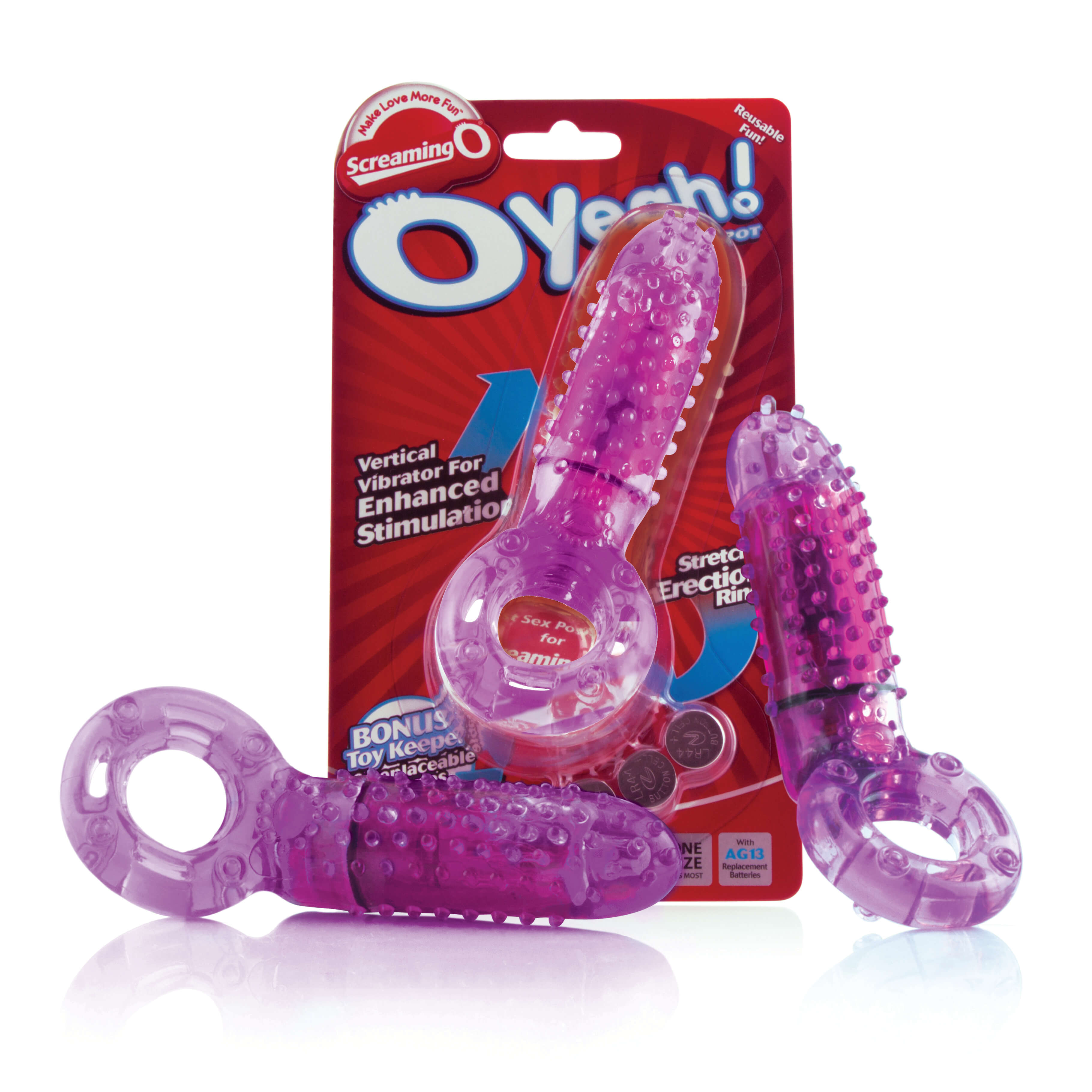 Screaming O Oyeah - vízálló, vibrációs péniszgyűrű (lila) kép