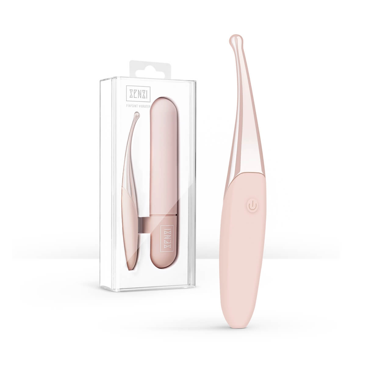 Senzi - akkus, vízálló csiklóvibrátor (halvány pink) Klitorisz izgatók kép
