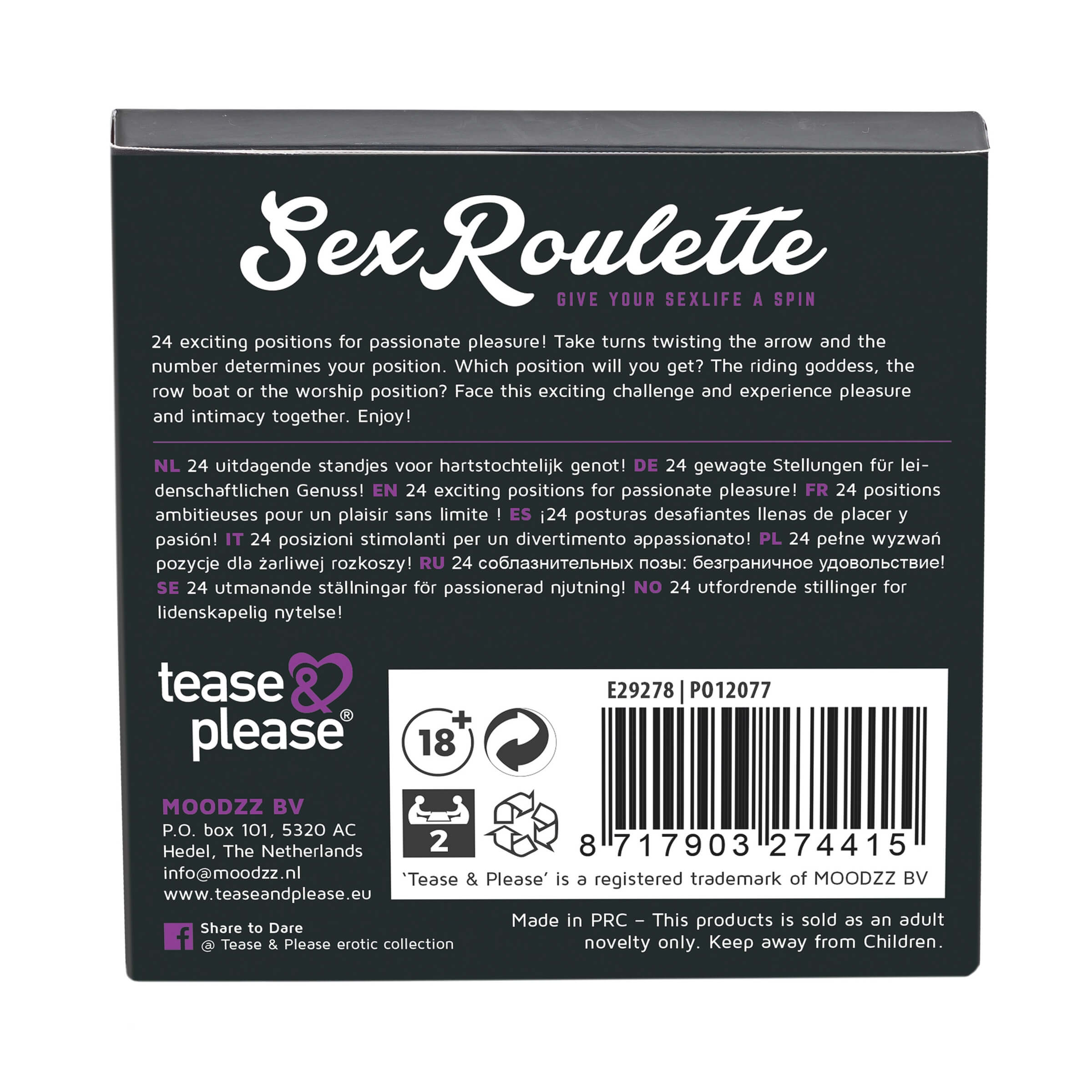 Sex Roulette Kama Sutra - szex társasjáték (10 nyelven) Erotika pároknak kép