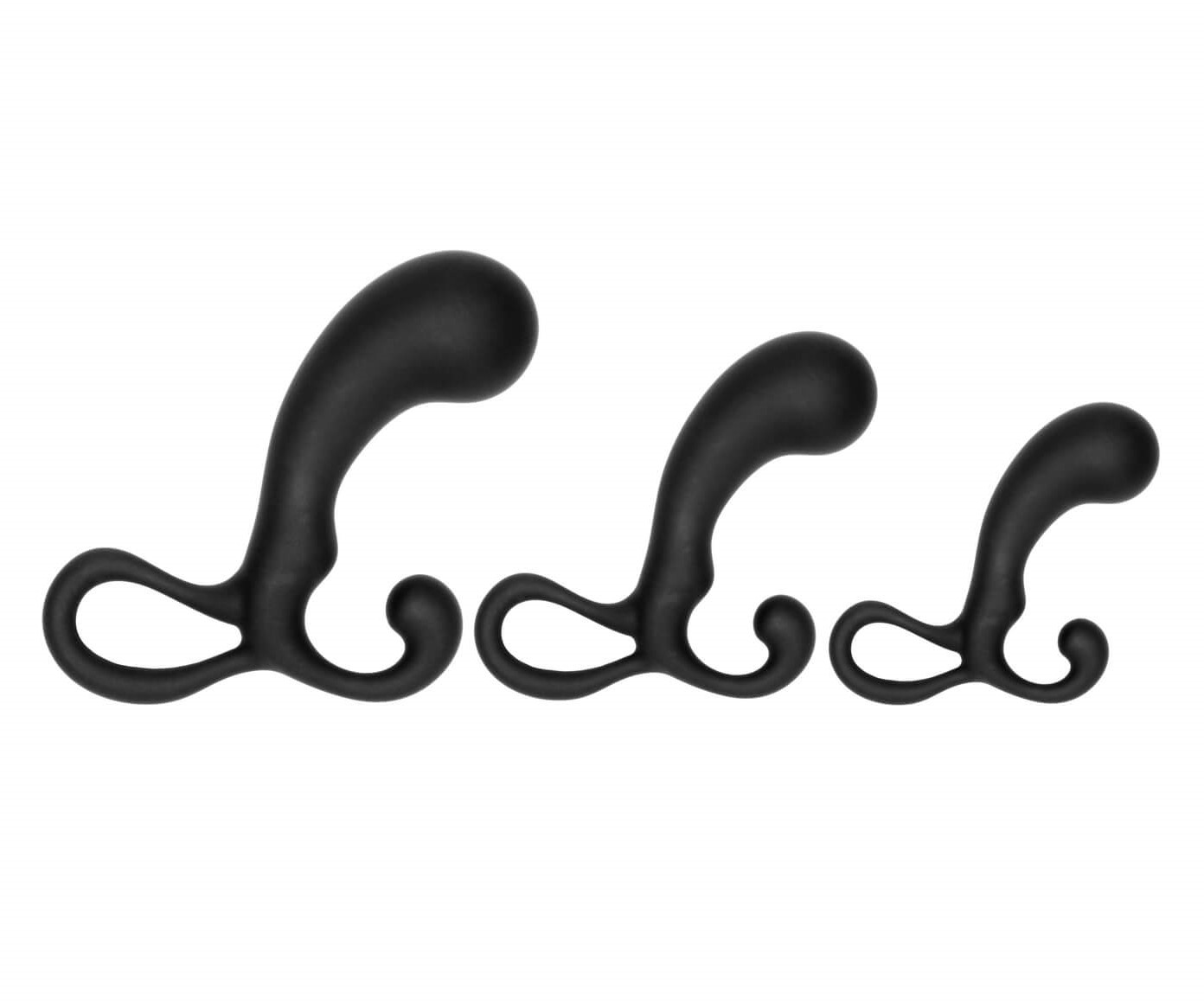 Sono - prosztataizgató dildó szett - 3 részes (fekete) kép
