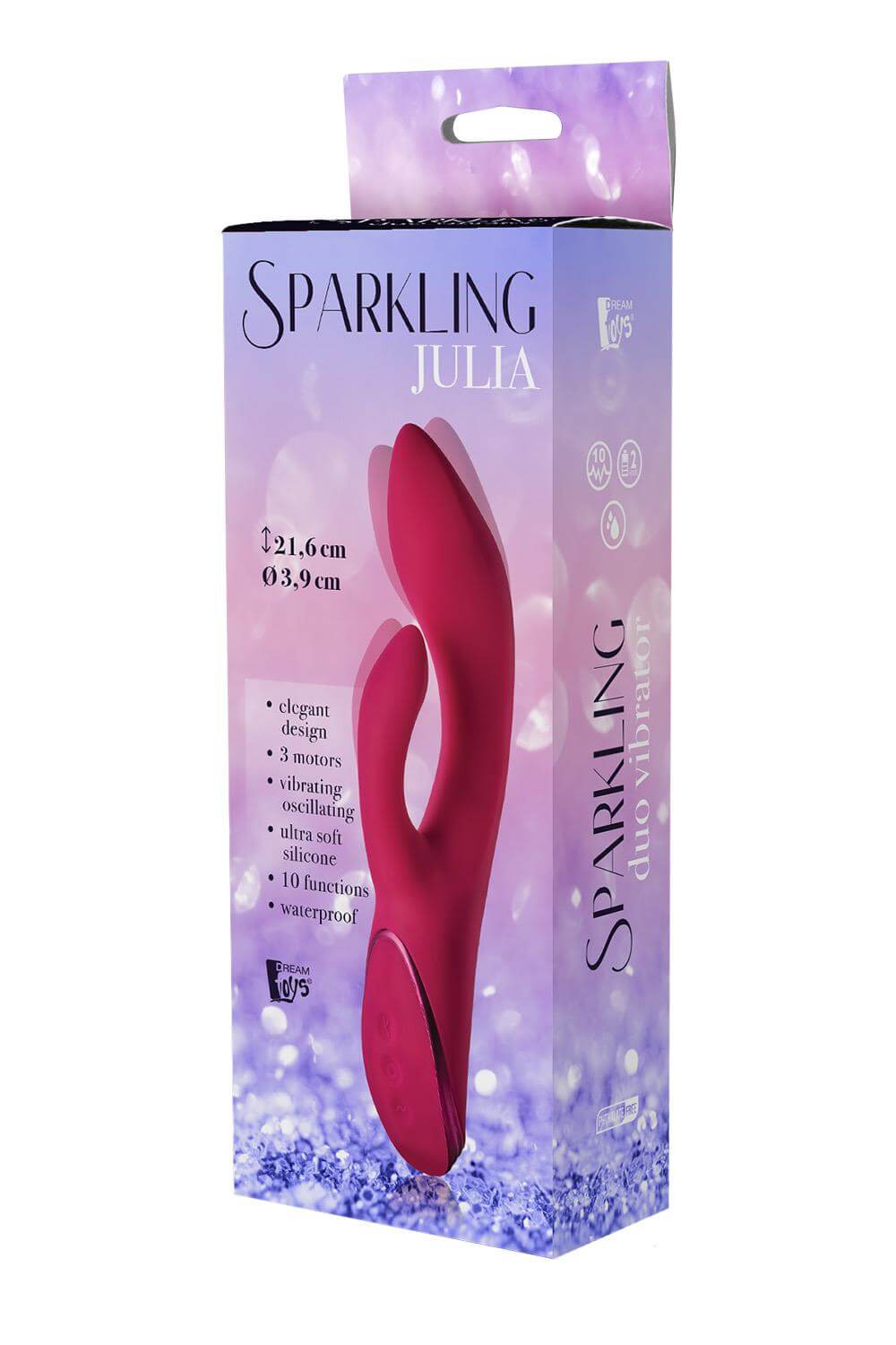 Sparkling Julia Duo - akkus, csiklókaros vibrátor (piros) kép