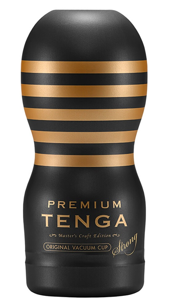 TENGA Premium Strong - eldobható maszturbátor (fekete) kép