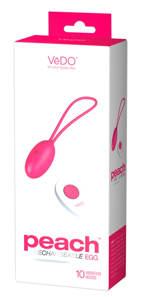 VeDO Peach - akkus, rádiós vibrációs tojás (pink) Kéjgolyók, tojás vibrátorok kép