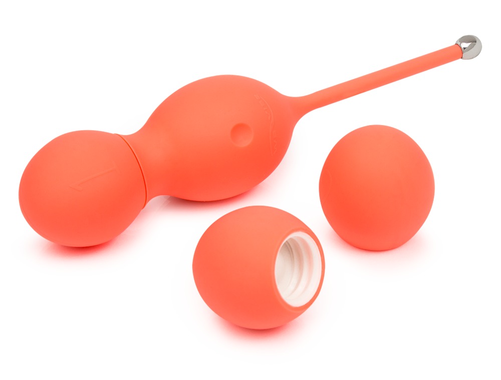 We-Vibe Bloom - akkus gésagolyó cserélhető súlyokkal (narancs) Kéjgolyók, tojás vibrátorok kép