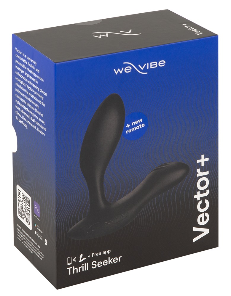 We-Vibe Vector+ - akkus, vízálló, okos anál vibrátor (fekete) kép