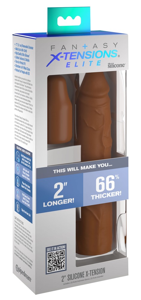 X-TENSION Elite 2 - méretre vágható péniszköpeny (barna) kép
