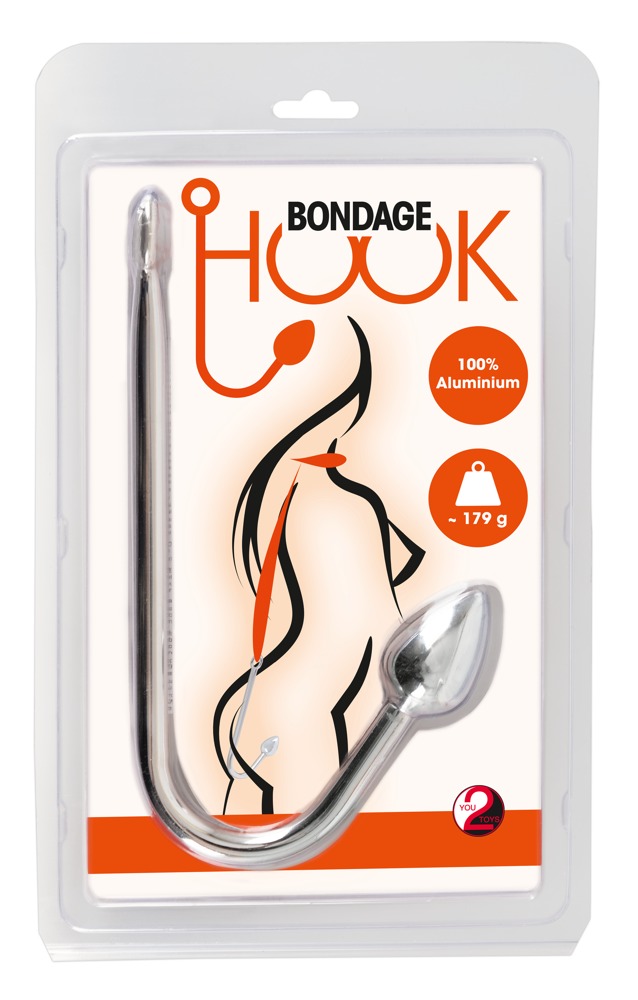 You2Toys Bondage Hook - alumínium anál horog (179g) - ezüst kép