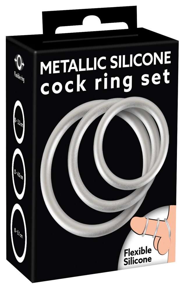You2Toys Metallic - szilikon péniszgyűrű szett (3 db) kép