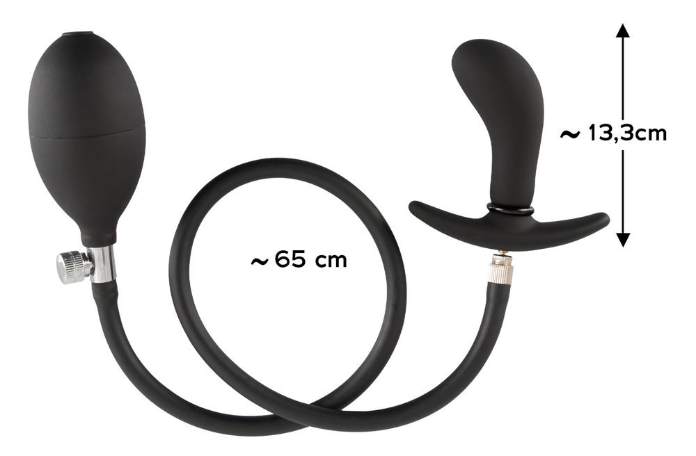 You2Toys - pumpálható, tágító anál tágító dildó (fekete) Szerelemballonok kép