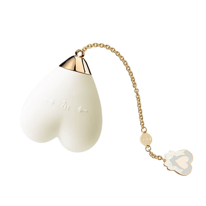 ZALO Baby Heart - akkus, vízálló luxus csikló vibrátor (fehér) Klitorisz izgatók kép