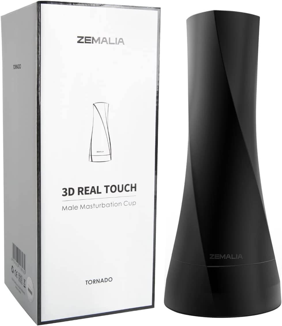 Zemalia 3D Real Touch - élethű műpunci tokban (fekete-natúr) kép